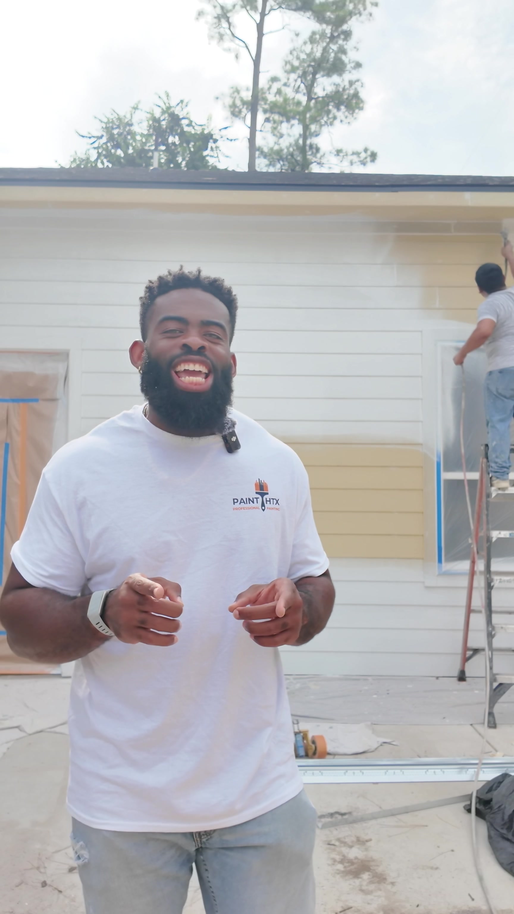 Paint HTX — residential painting business on a jobsite